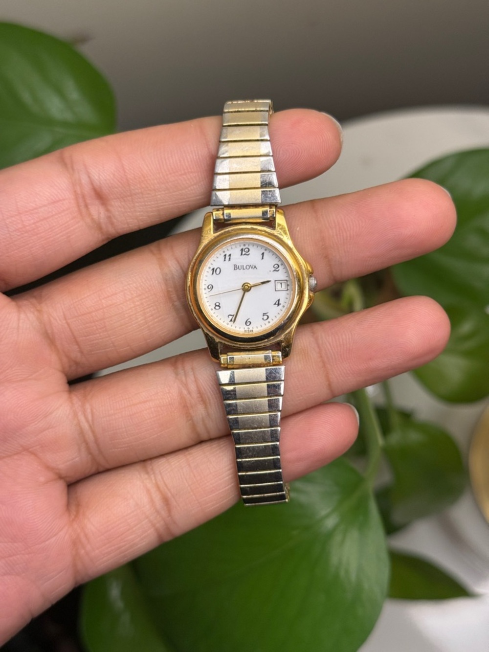 Bulova vintage Women's Two-Tone Bracelet Watch - Gold & Silver